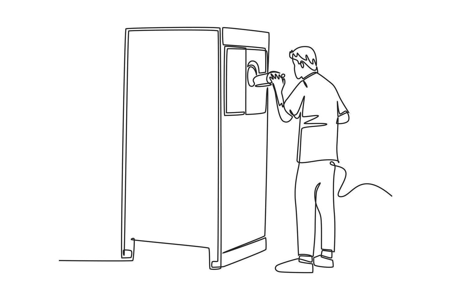 een doorlopend lijn tekening van groen technologie concept. tekening vector illustratie in gemakkelijk lineair stijl.