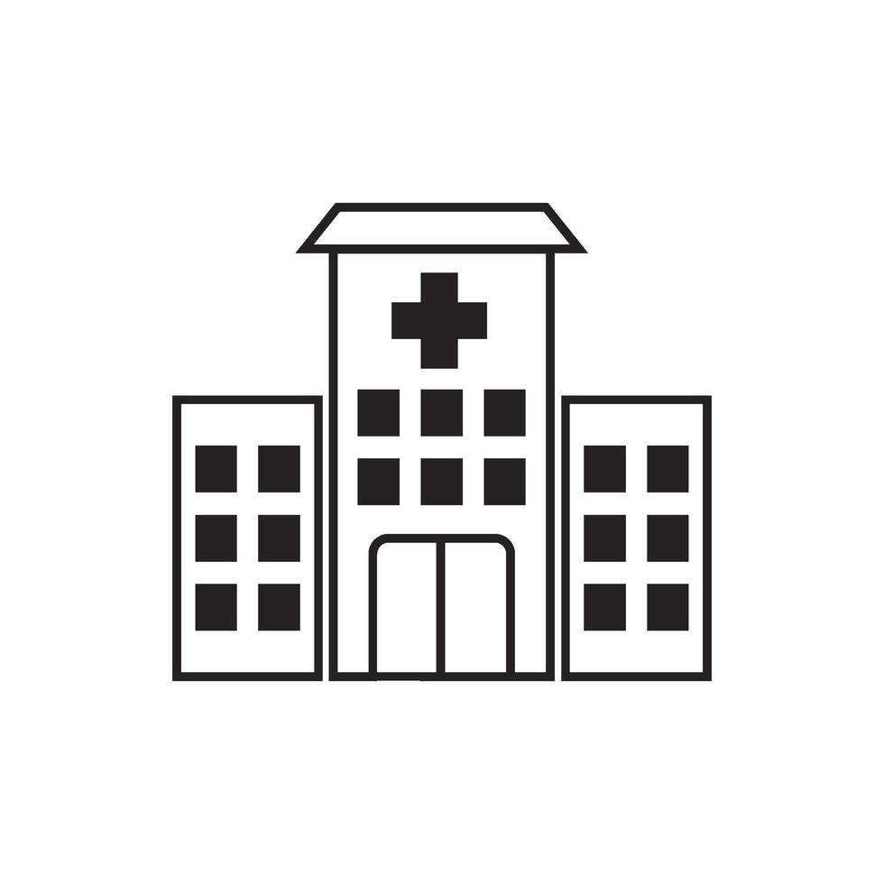 ziekenhuis icoon vector ontwerp sjabloon