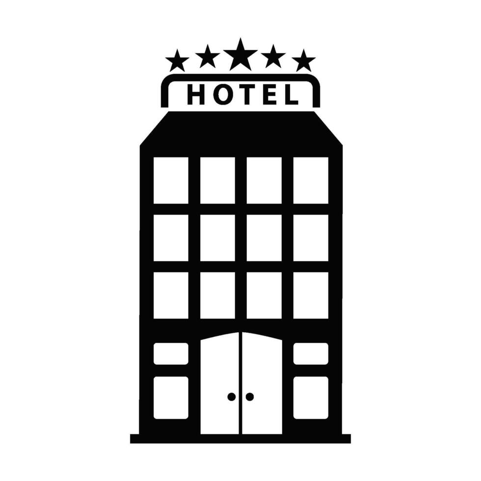 gebouwen hotel icoon vector ontwerp sjabloon