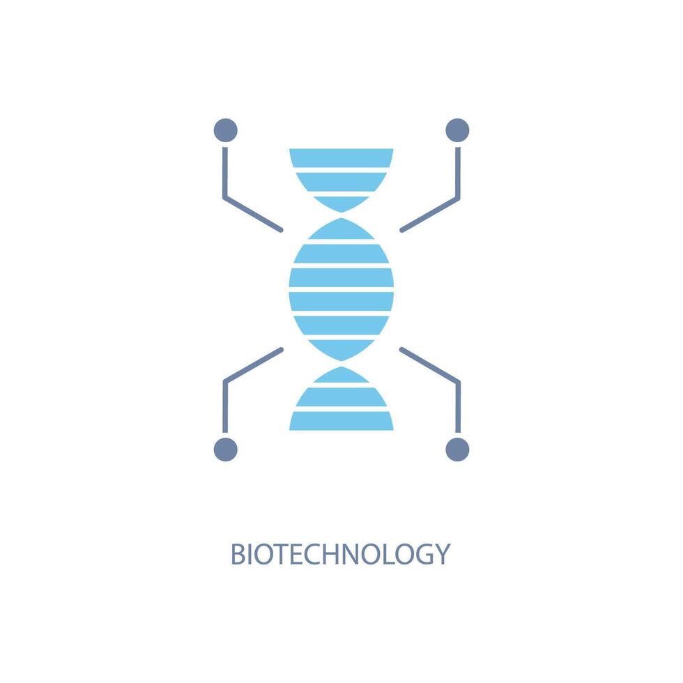 biotechnologie concept lijn icoon. gemakkelijk element illustratie. biotechnologie concept schets symbool ontwerp. vector