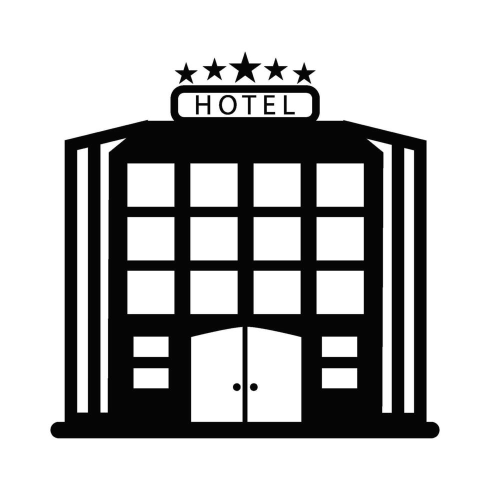 gebouwen hotel icoon vector ontwerp sjabloon