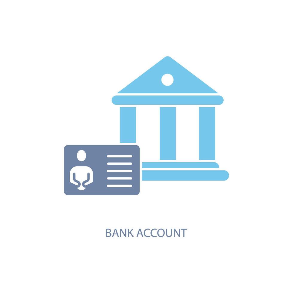 bank account concept lijn icoon. gemakkelijk element illustratie. bank account concept schets symbool ontwerp. vector