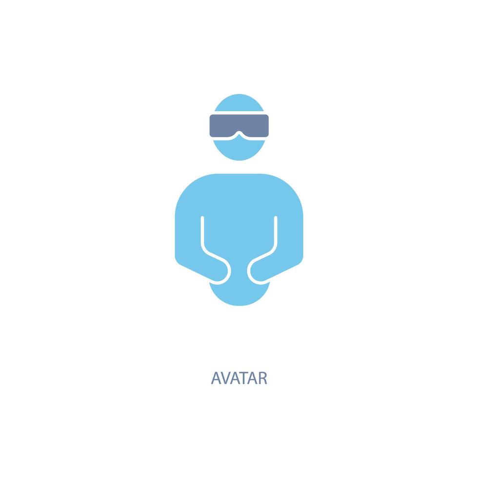 avatar concept lijn icoon. gemakkelijk element illustratie. avatar concept schets symbool ontwerp. vector