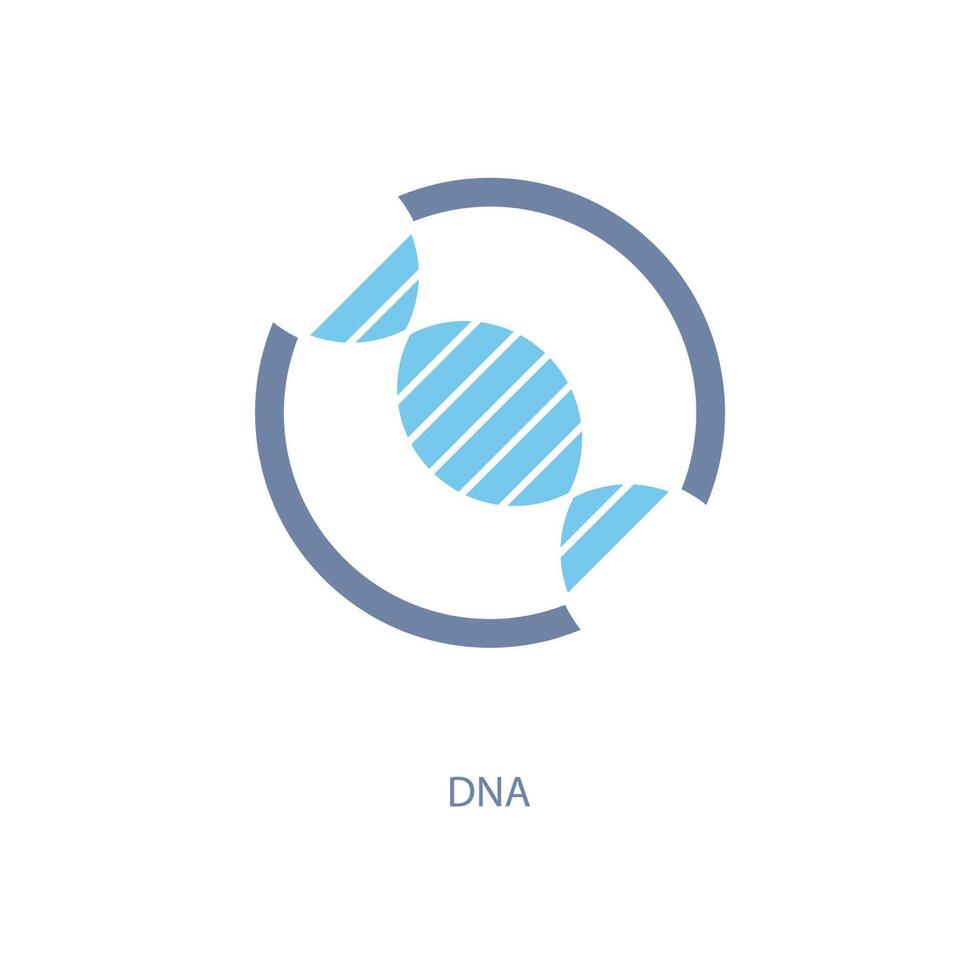 dna concept lijn icoon. gemakkelijk element illustratie. dna concept schets symbool ontwerp. vector