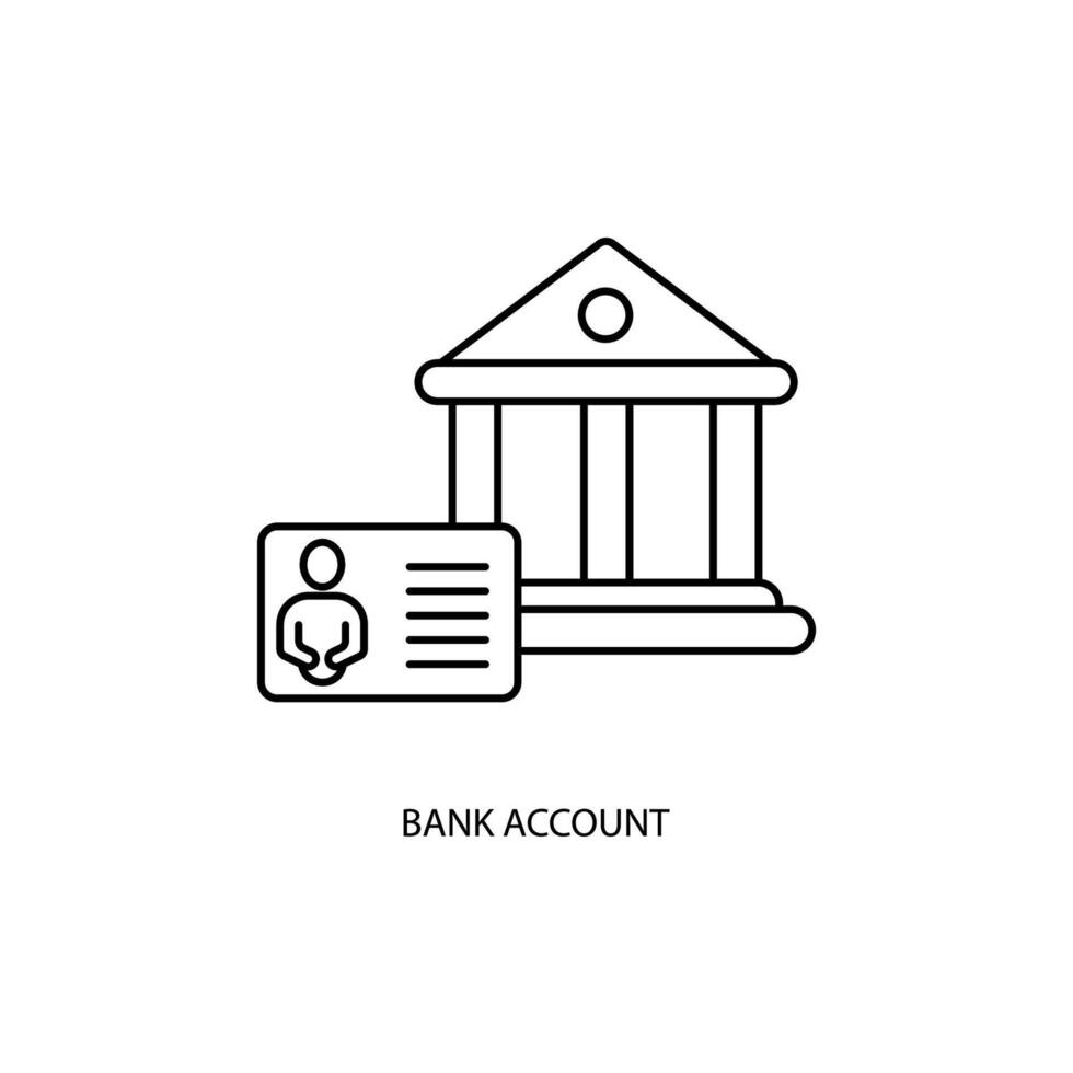 bank account concept lijn icoon. gemakkelijk element illustratie. bank account concept schets symbool ontwerp. vector
