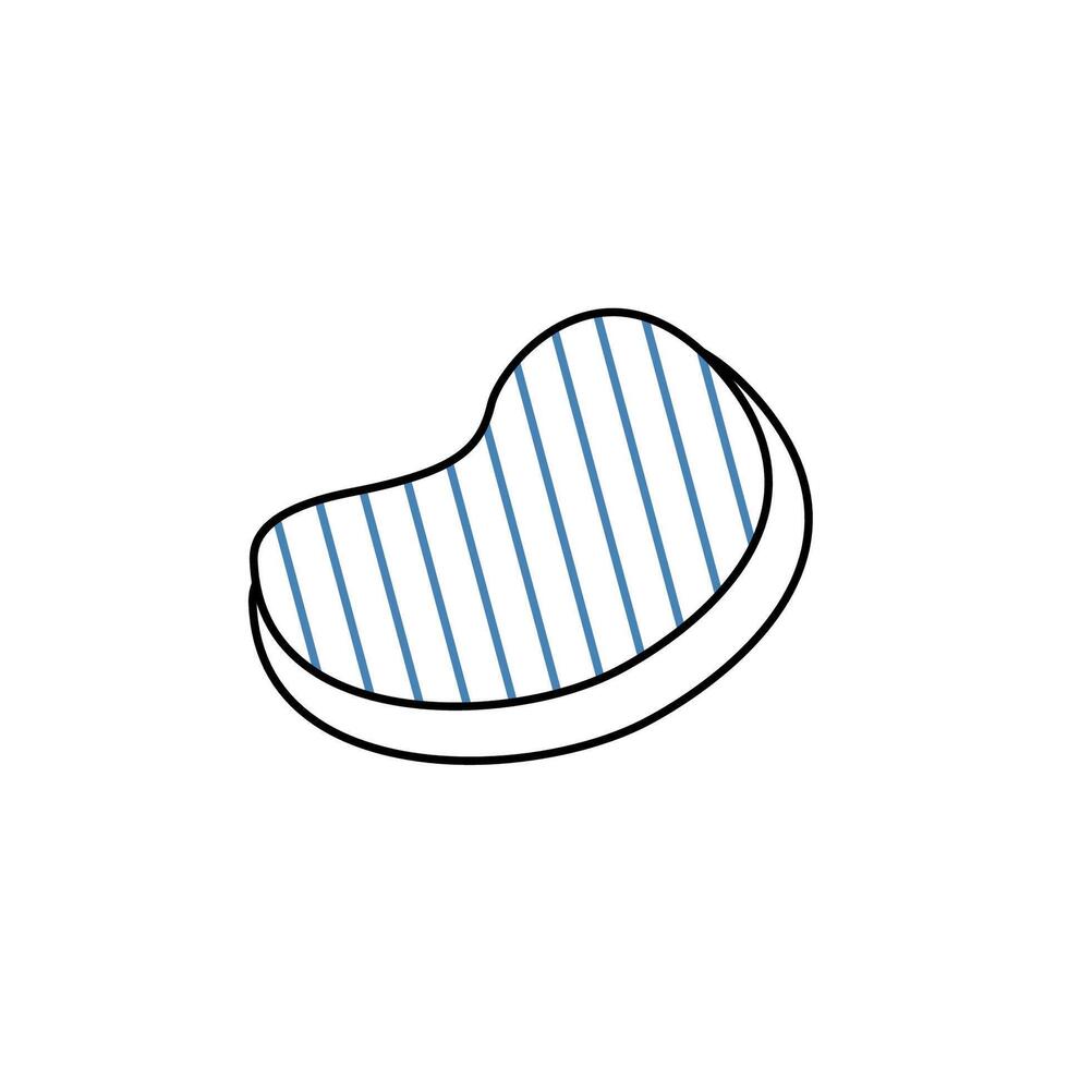 steak concept lijn icoon. gemakkelijk element illustratie. steak concept schets symbool ontwerp. vector