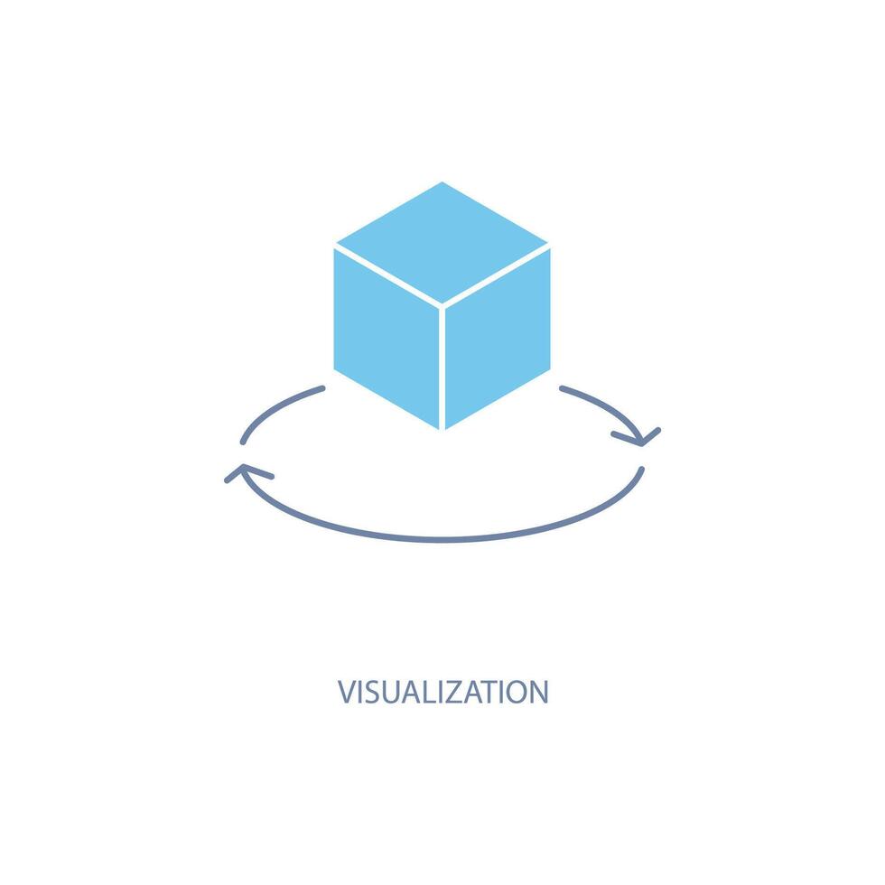 visualisatie concept lijn icoon. gemakkelijk element illustratie. visualisatie concept schets symbool ontwerp. vector