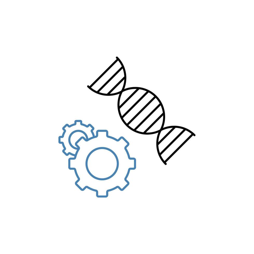 gen behandeling concept lijn icoon. gemakkelijk element illustratie. gen behandeling concept schets symbool ontwerp. vector
