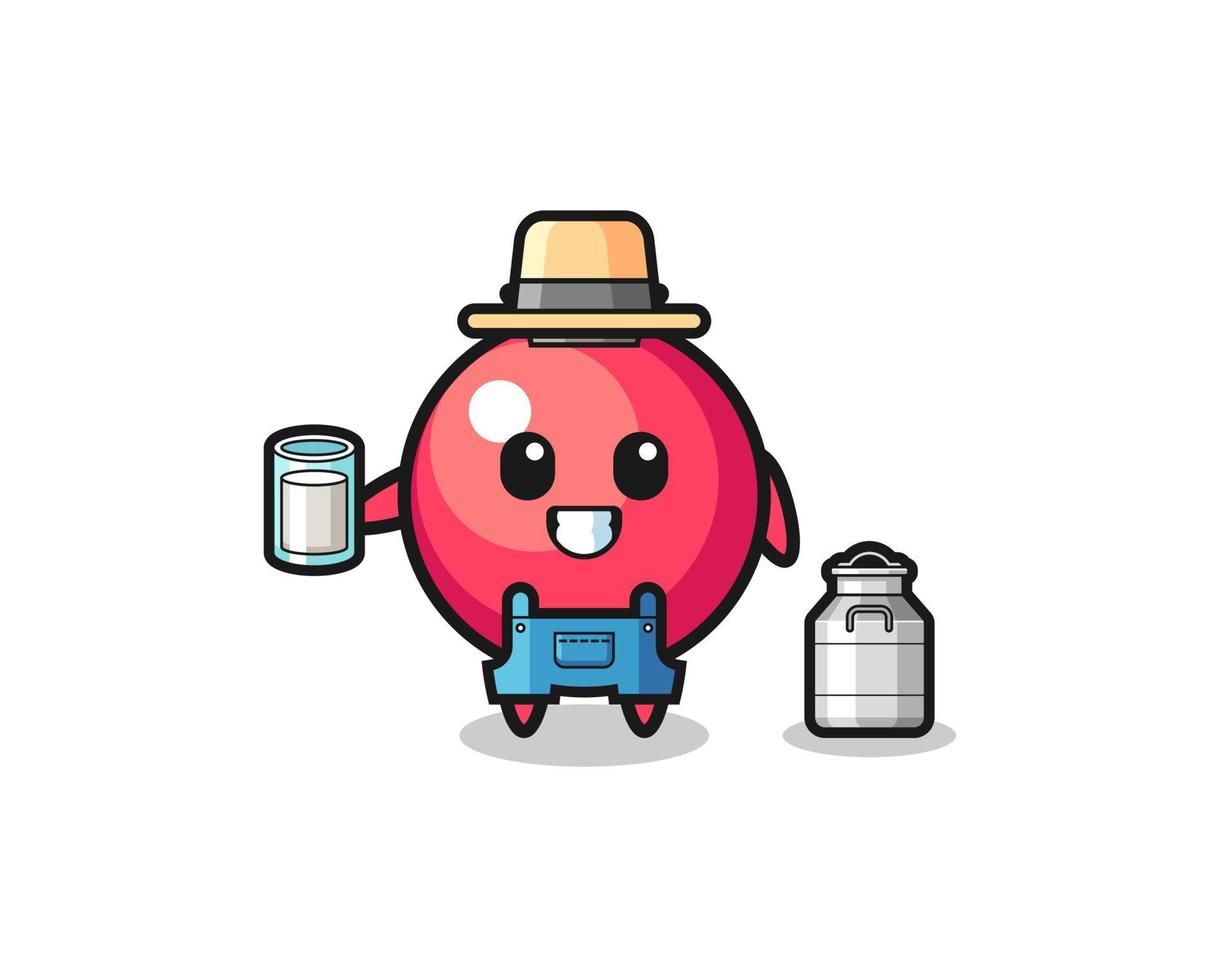 cranberry-cartoon als de melkveehouder vector