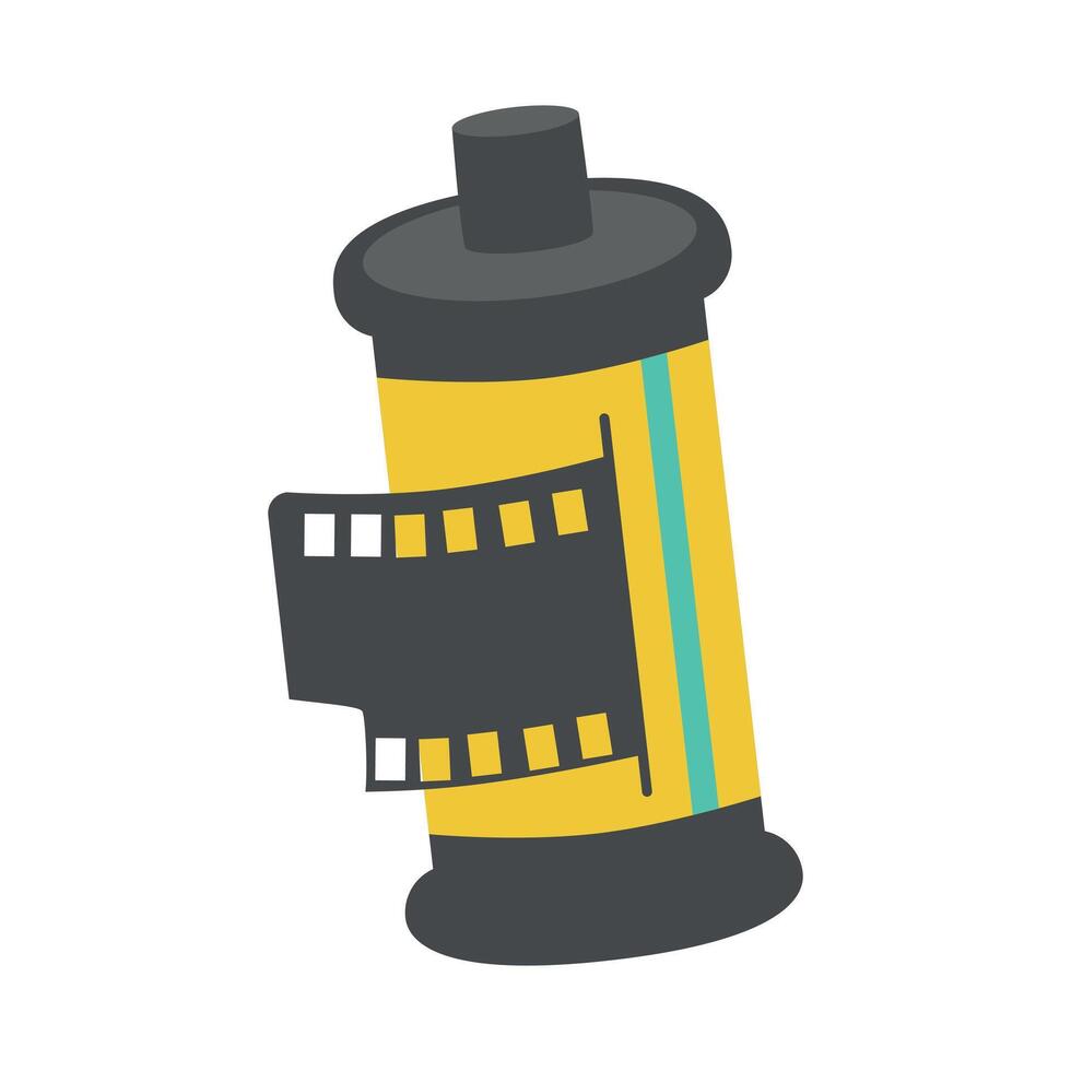 vector illustratie van een rollen van film voor een foto camera, retro, wijnoogst camera