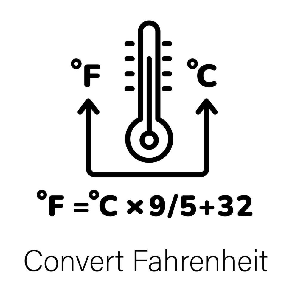 modieus converteren Fahrenheit vector