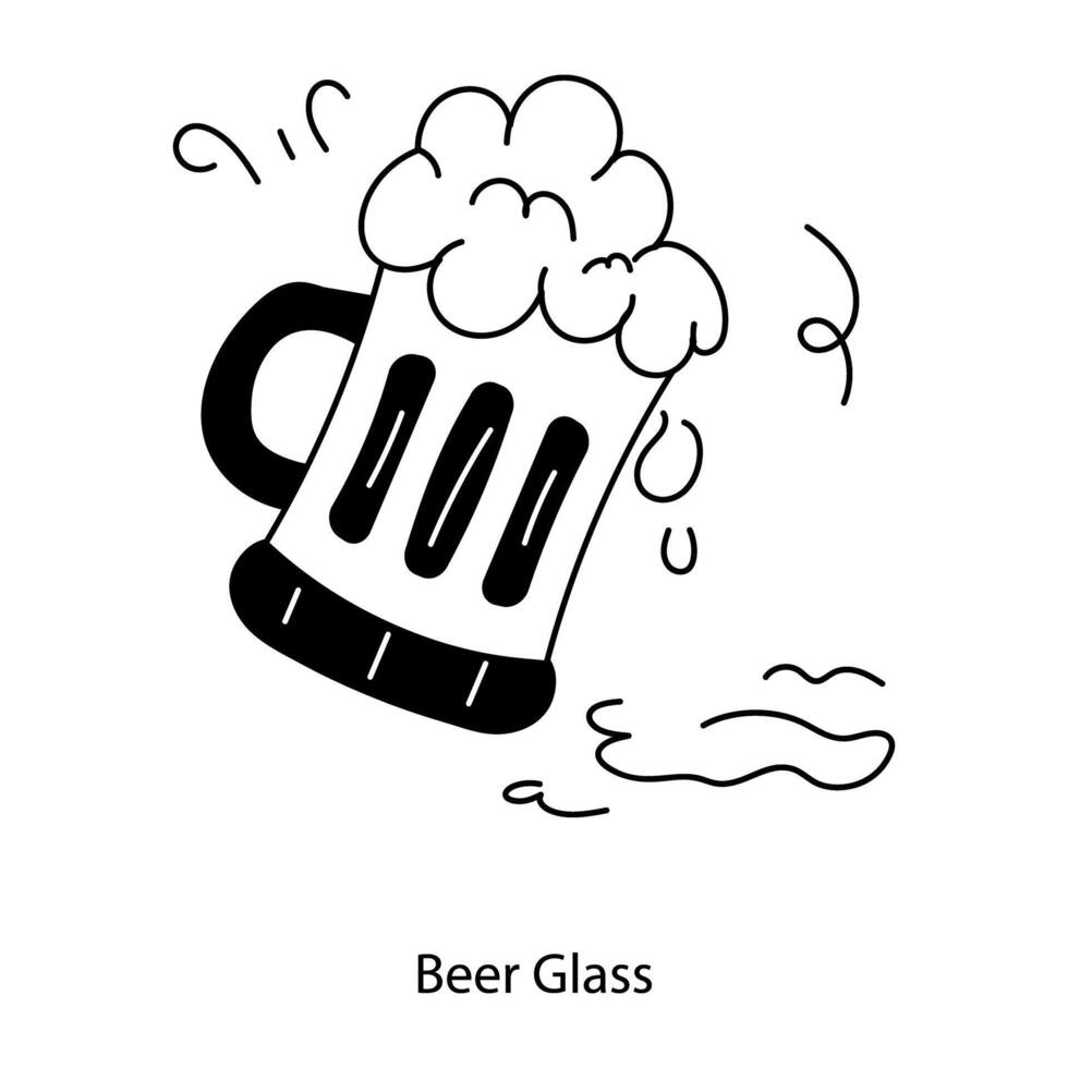 modieus bier glas vector