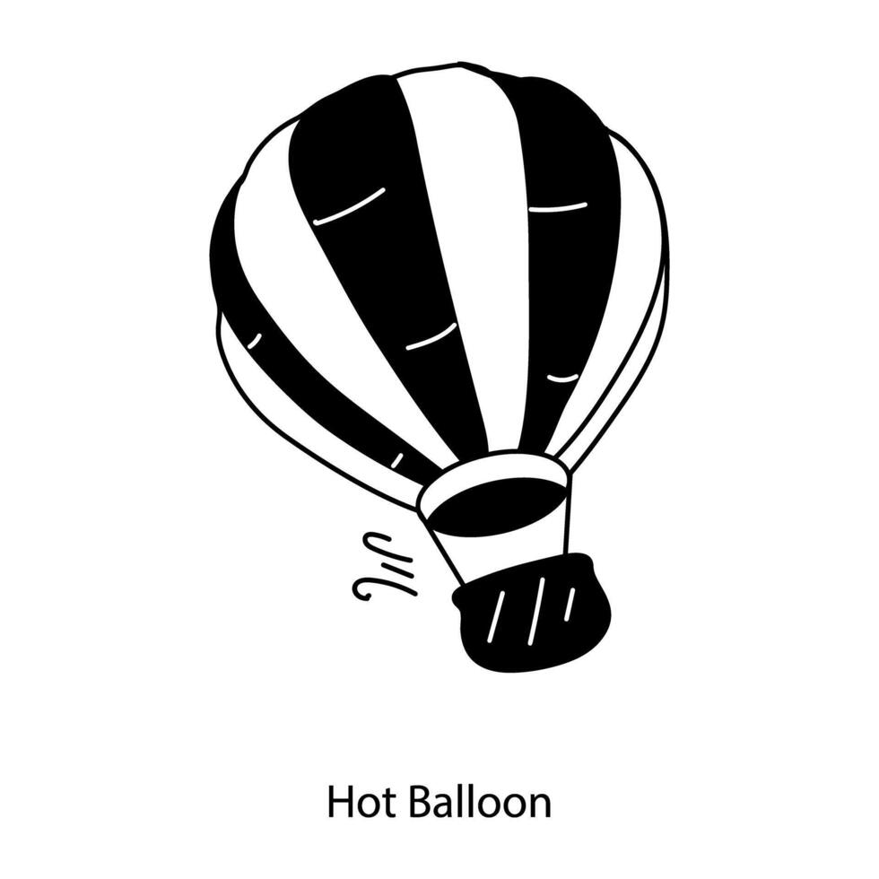 trendy hete ballon vector