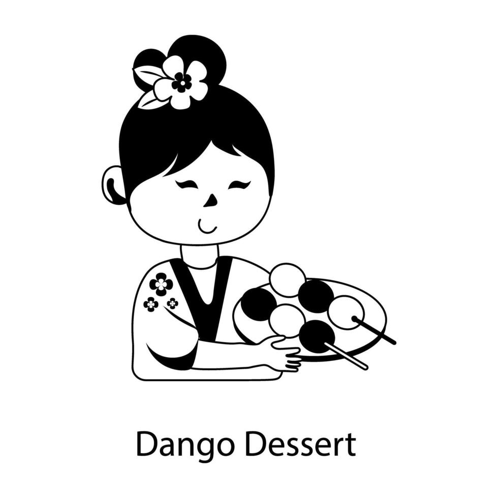 modieus dango toetje vector