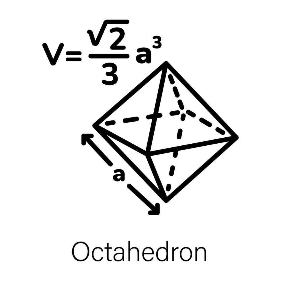 modieus octaëder concepten vector