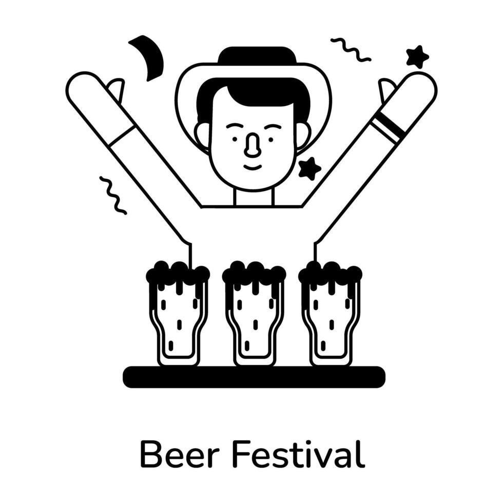 modieus bier festival vector