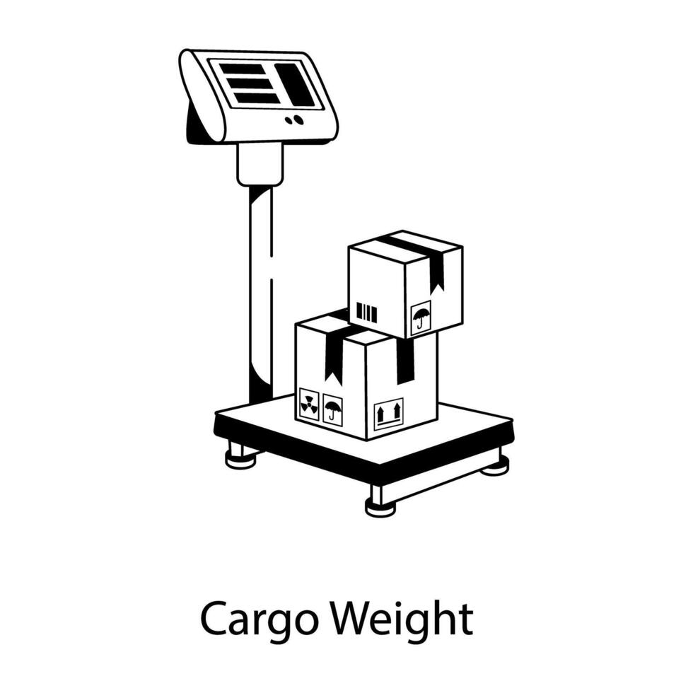 modieus lading gewicht vector