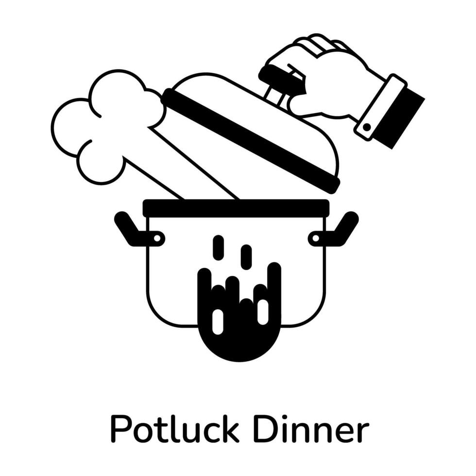 modieus potluck avondeten vector