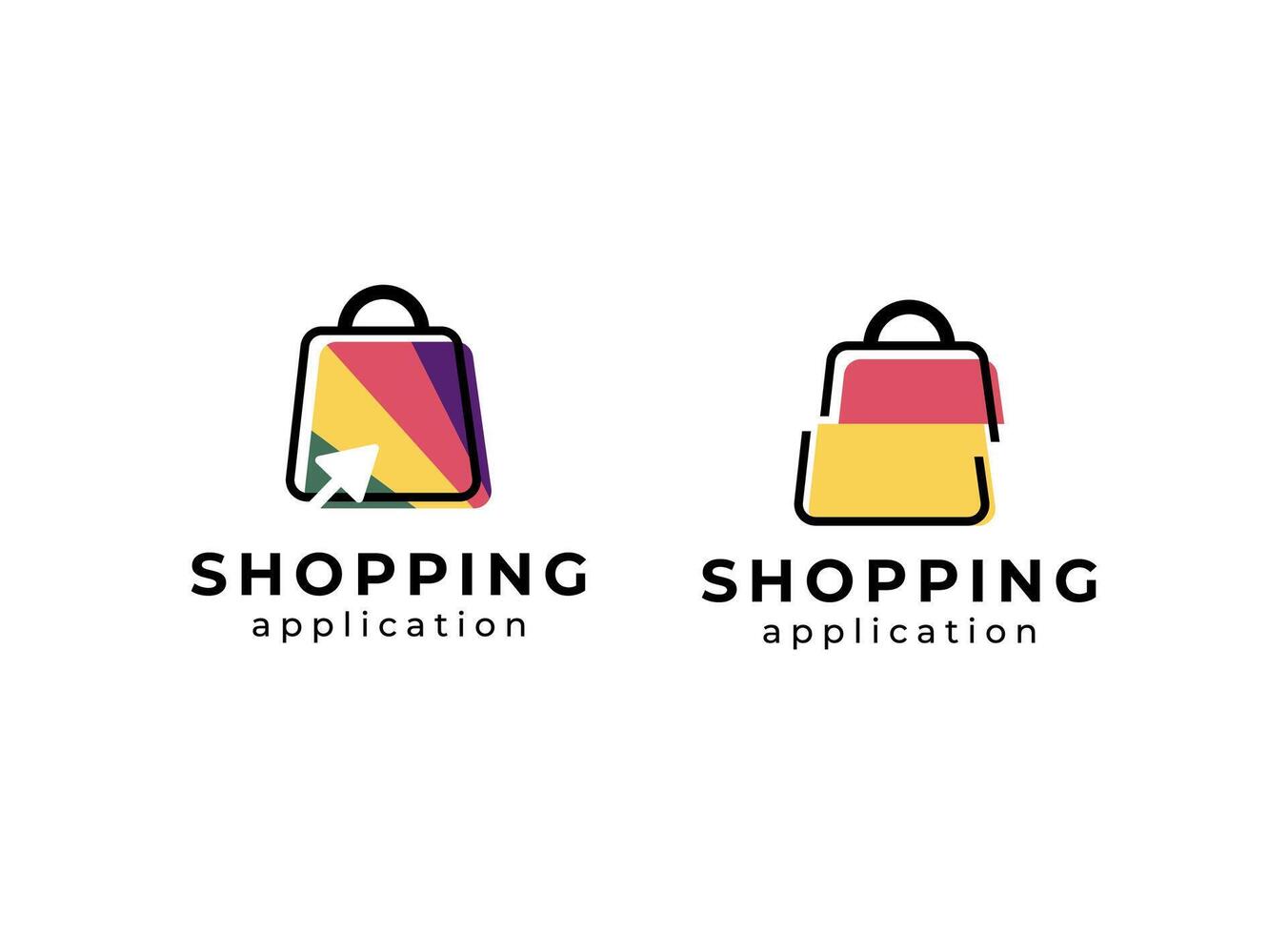 online winkel logo ontwerpen sjabloon, vector illustratie