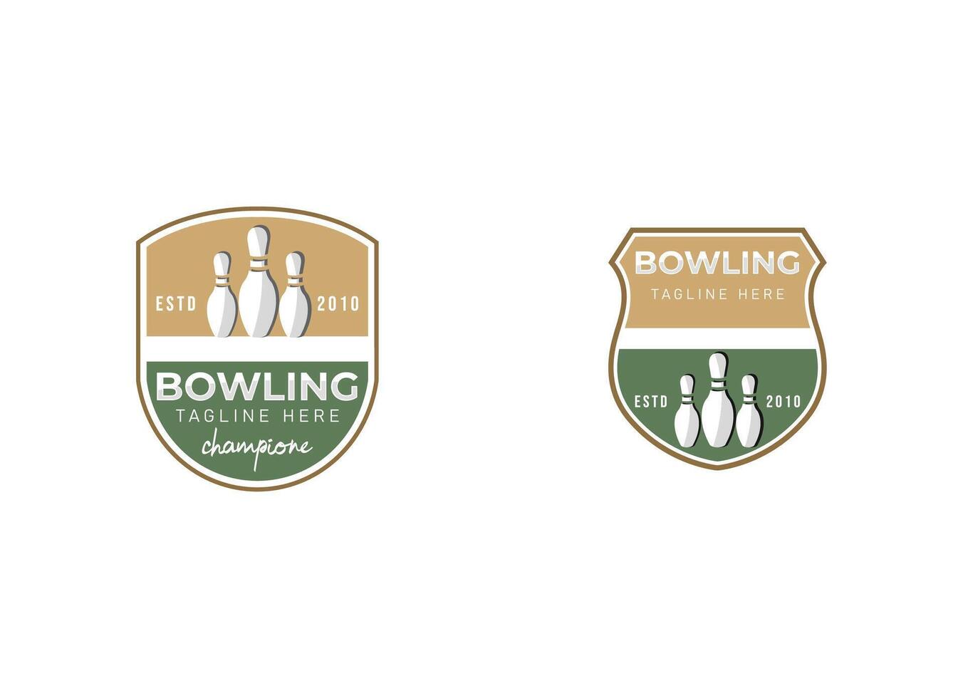 modern professioneel geïsoleerd sport- insigne logo, bowling club vereniging. bowling club logo vector