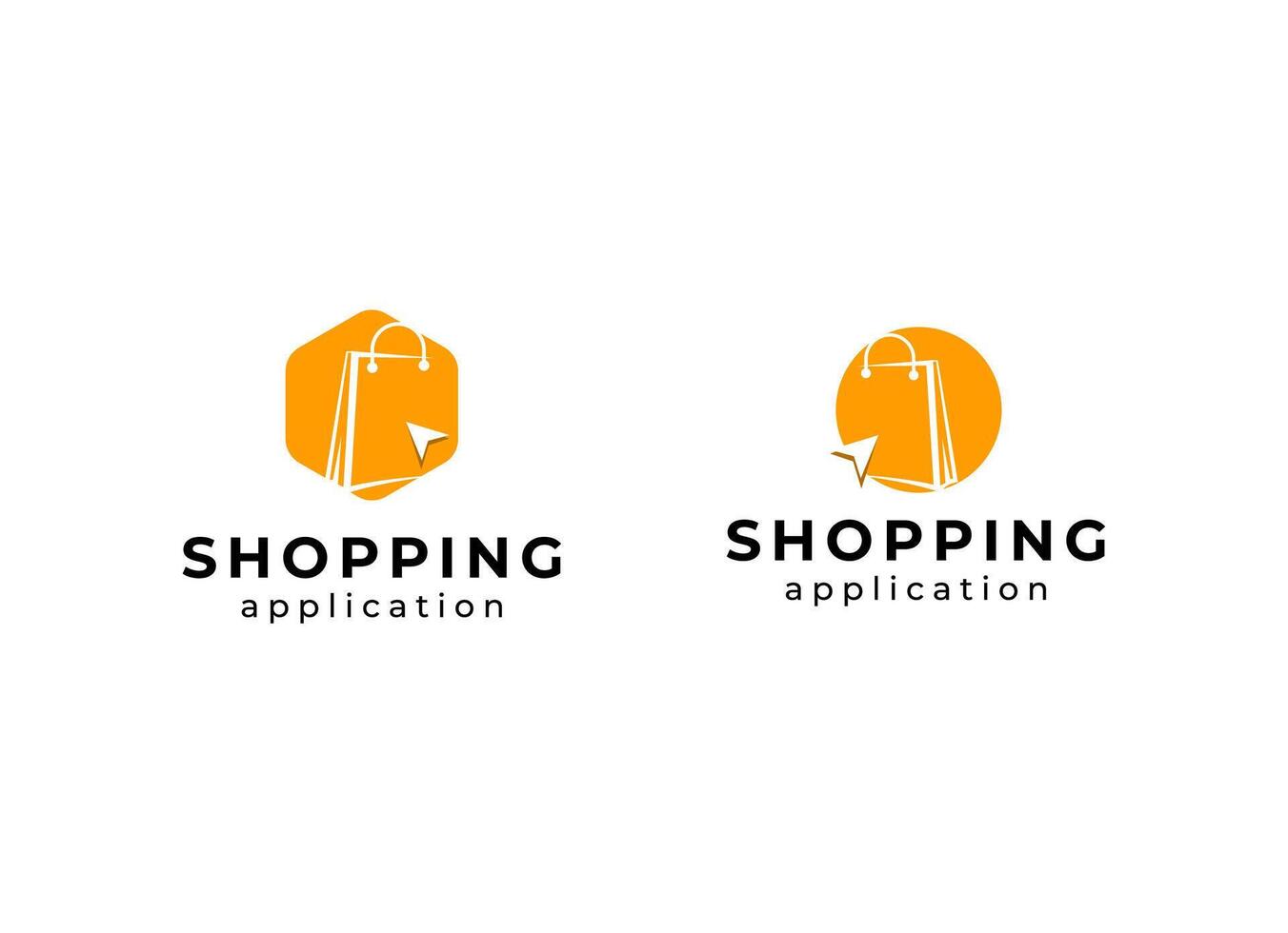 online winkel logo ontwerpen sjabloon, vector illustratie