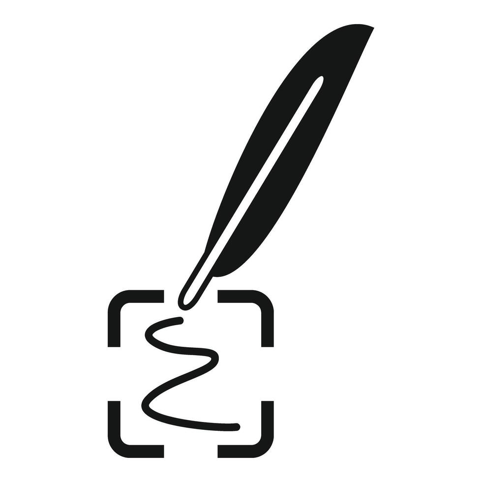 veer handschrift icoon gemakkelijk vector. handtekening scannen vector