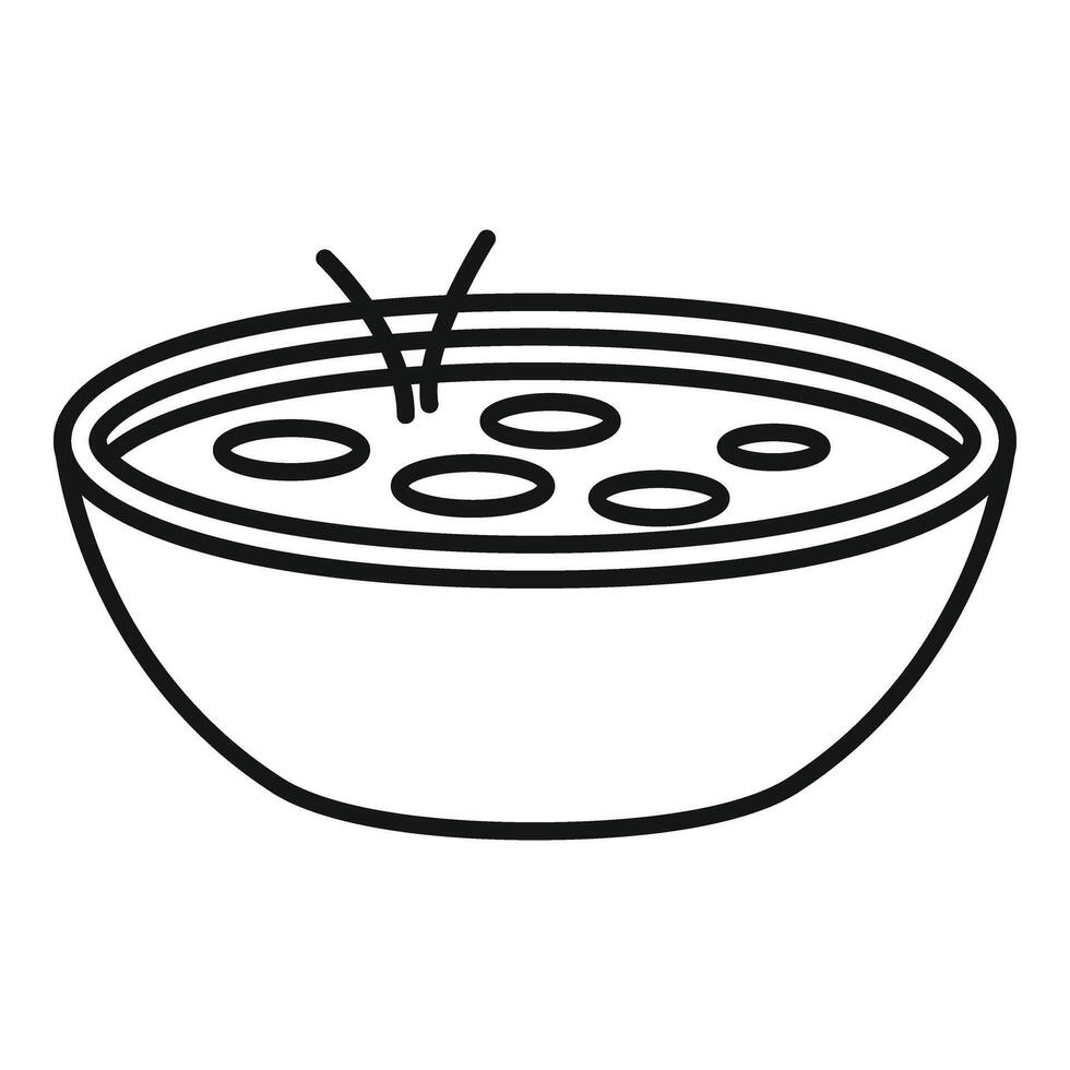 eten room soep icoon schets vector. maaltijd hartig vector