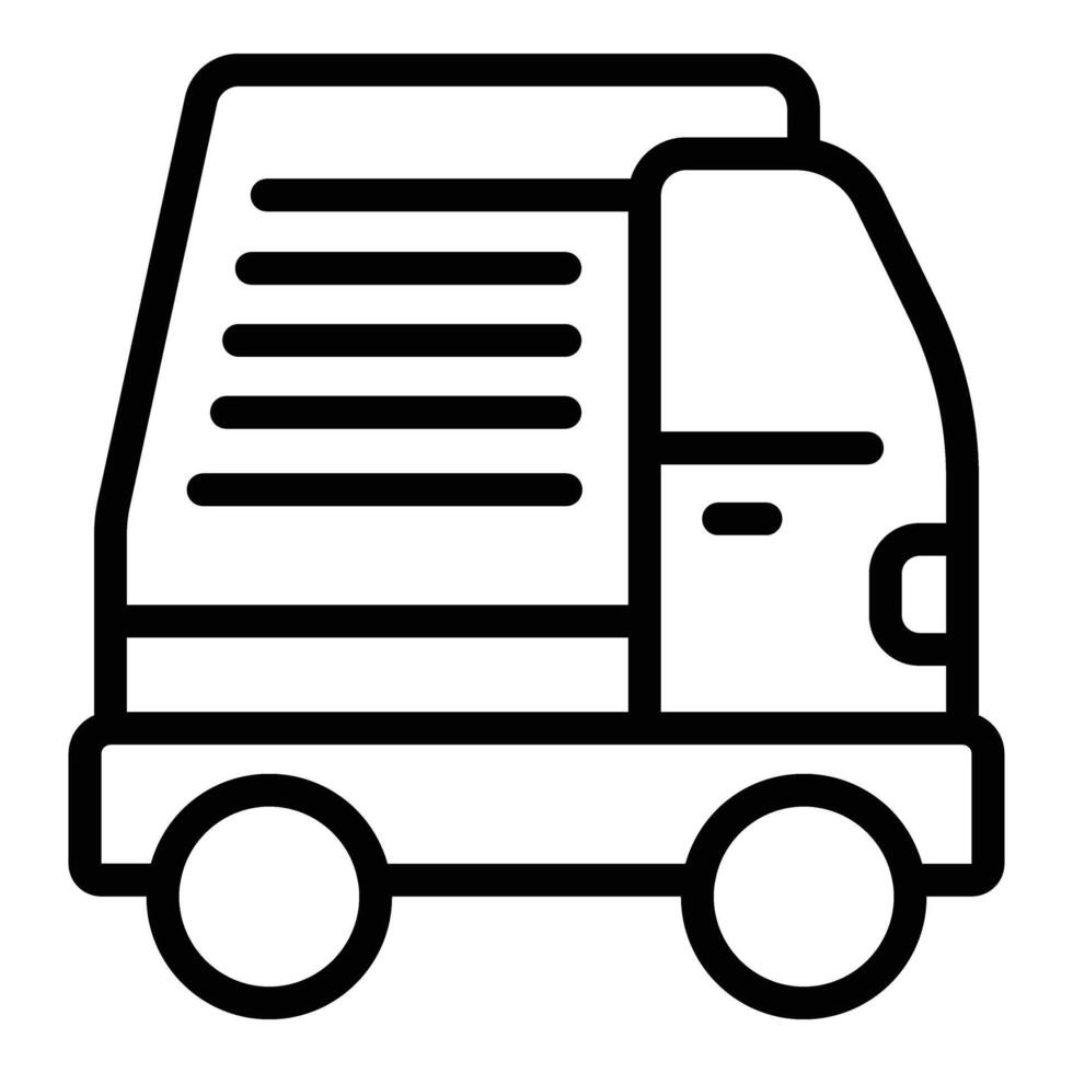 lossen auto kipper icoon schets vector. vervoer levering vector