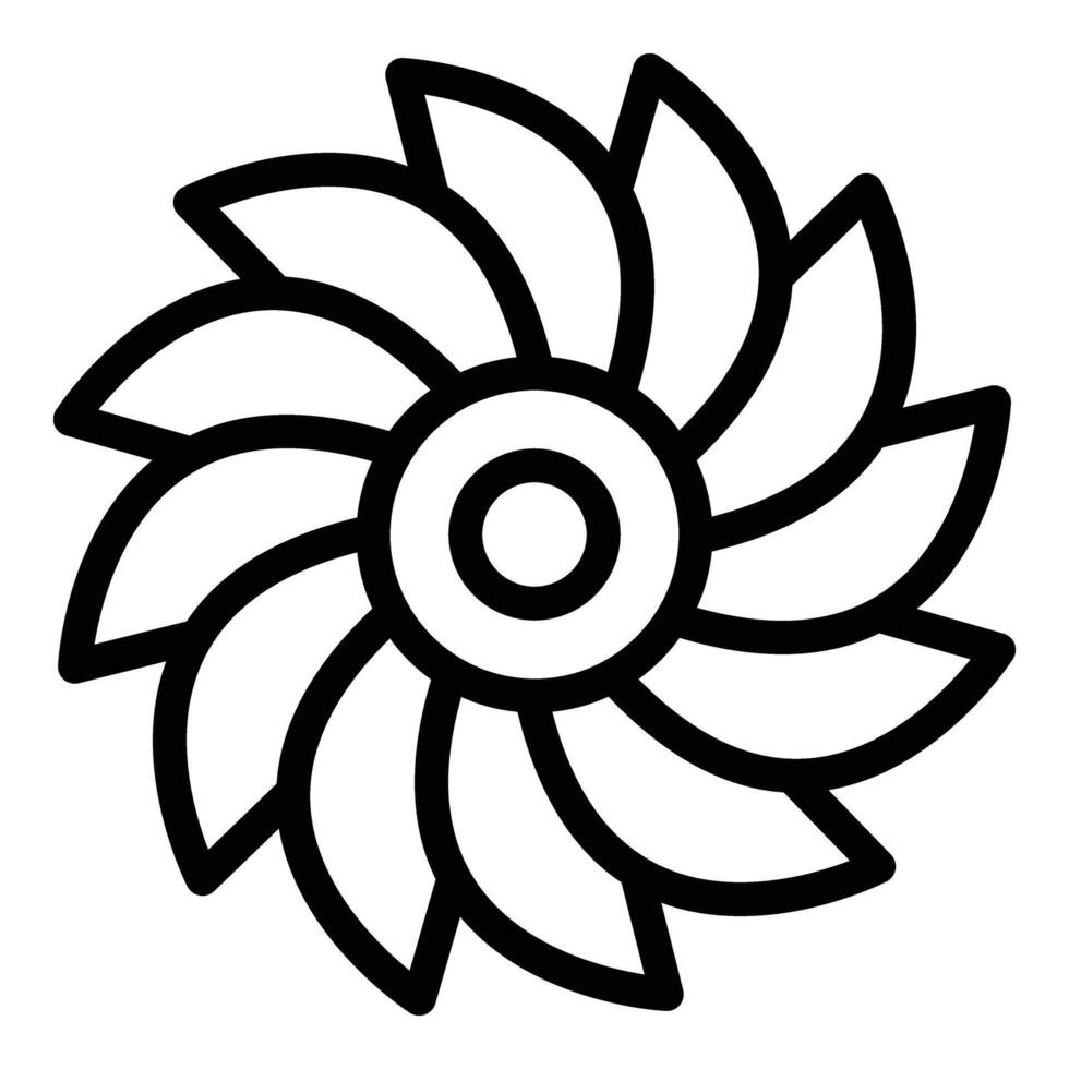 wind pinwheel icoon schets vector. vin wiel vector