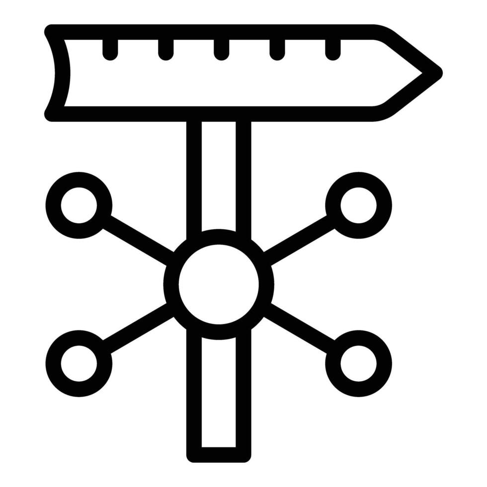 wind indicator dier icoon schets vector. kompas pin vector