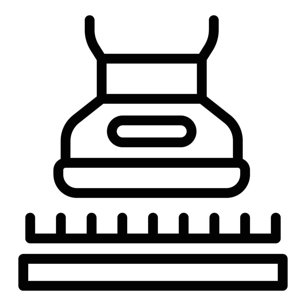 verdieping polijstmachine machine icoon schets vector. sanitaire voorzieningen oppervlakte voertuig vector