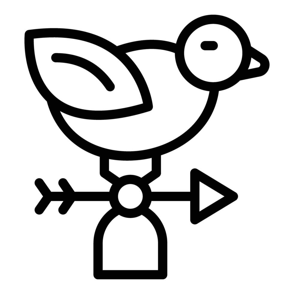 vogel vin pinwheel icoon schets vector. spinner apparaat vector