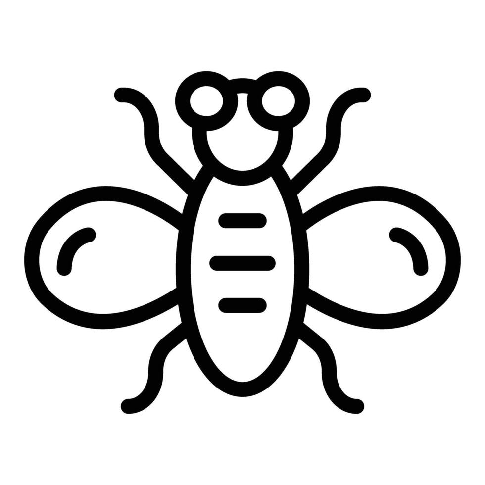 Vleugels insect ophef icoon schets vector. mug dier vector