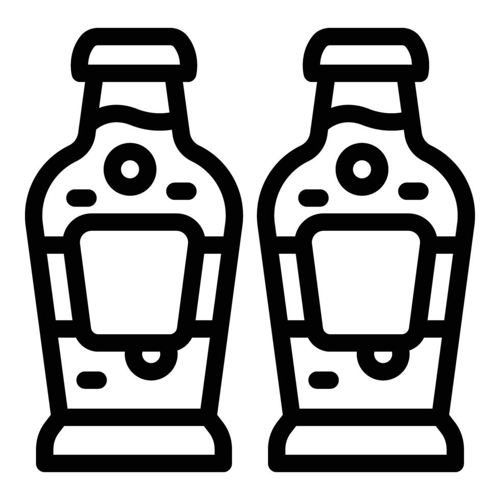 gebotteld bier icoon schets vector. niet alcoholisch brouwen drank vector