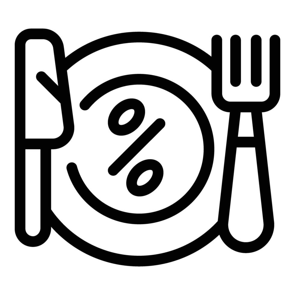 eetpatroon voedsel icoon schets vector. evenwichtig voeding vector