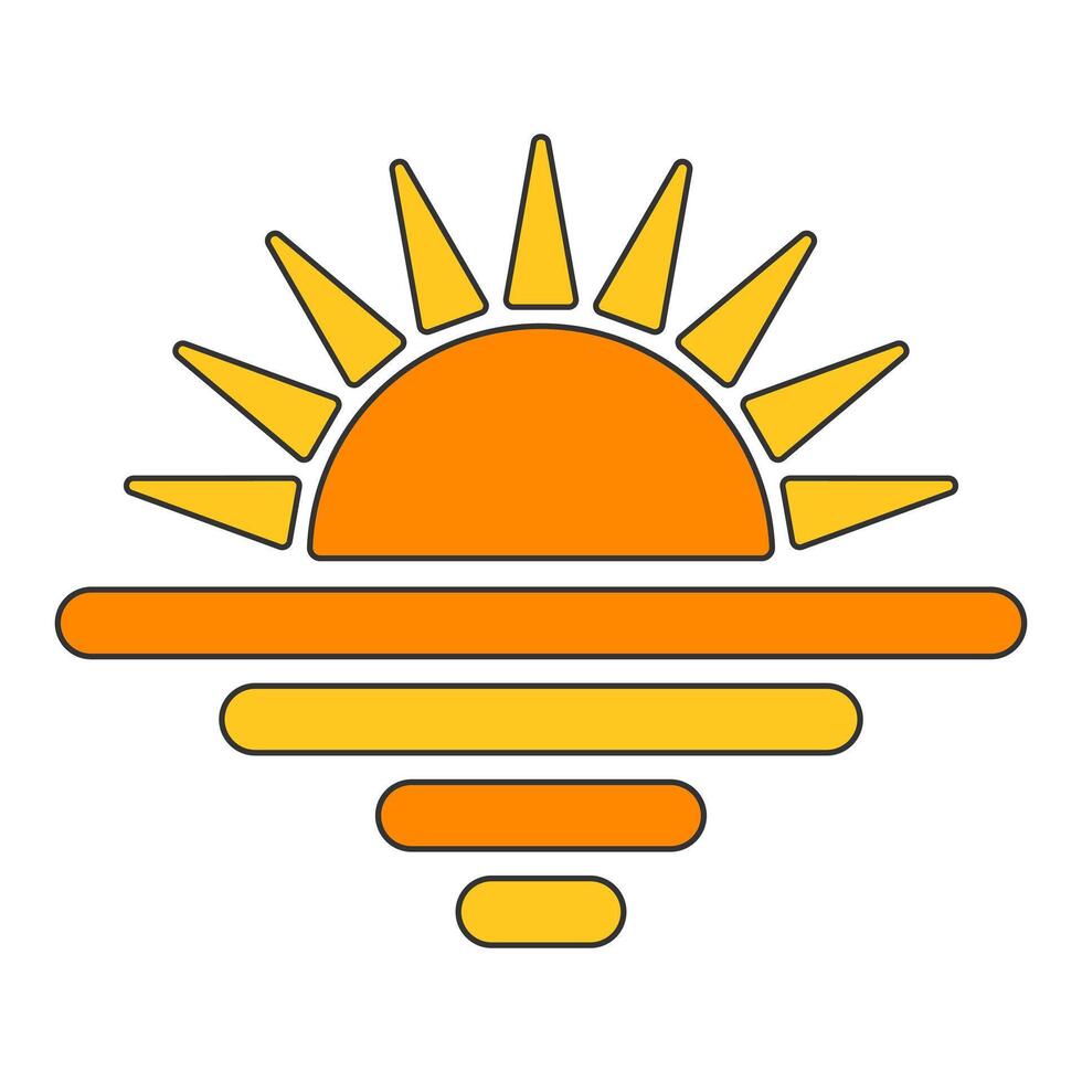 zon weer Aan geïsoleerd wit achtergrond vector