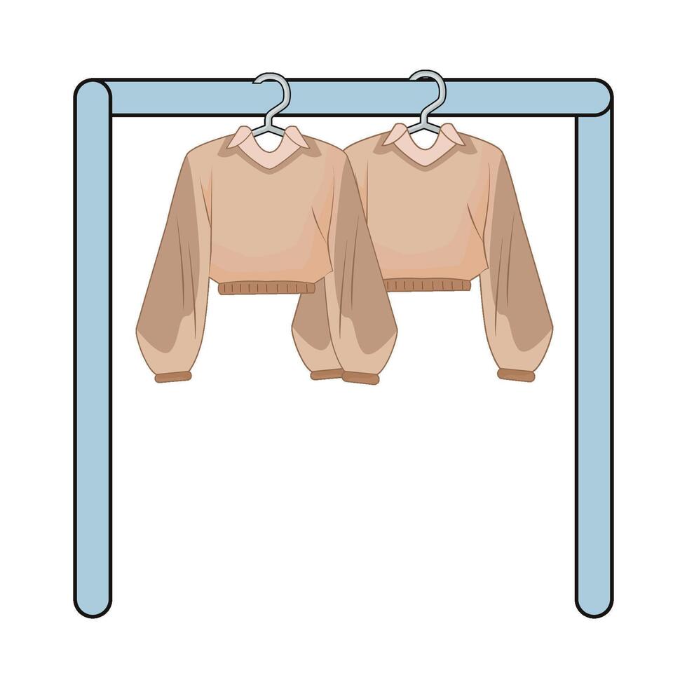 illustratie van kleding rek vector