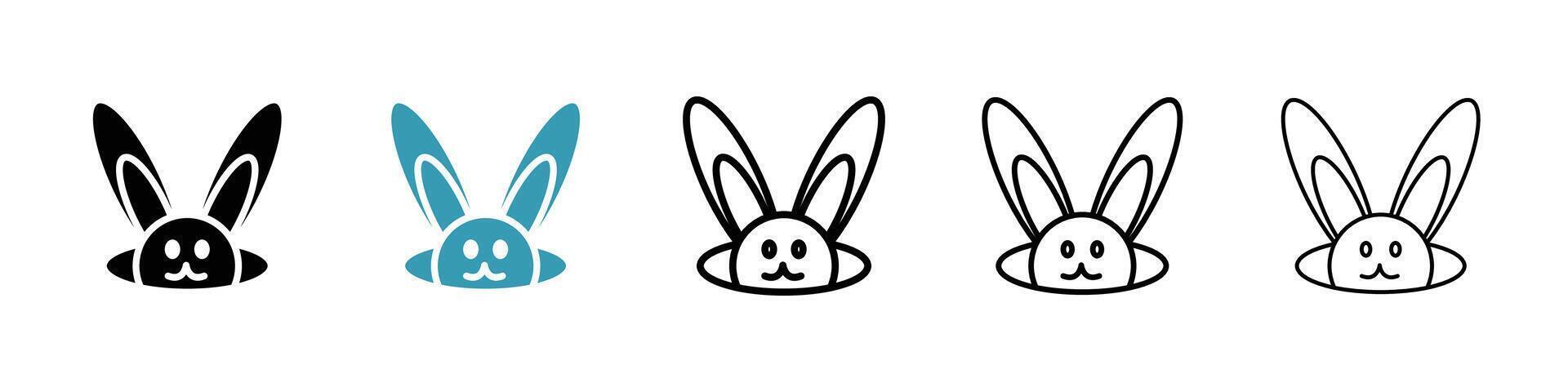 konijn in gat icoon vector