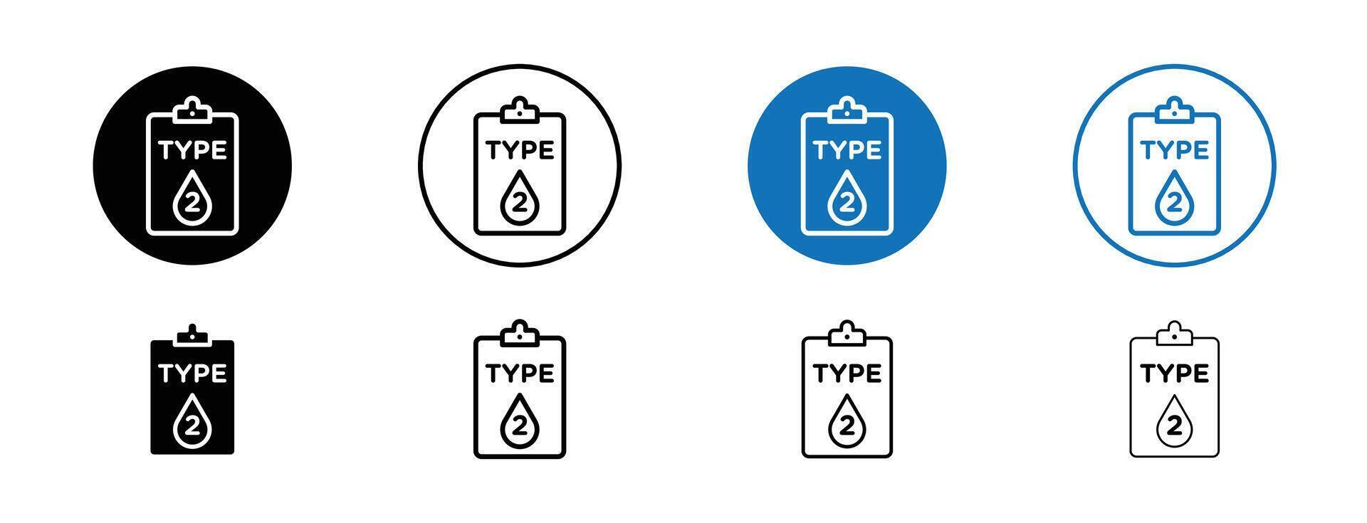 type 2 diabetes icoon vector