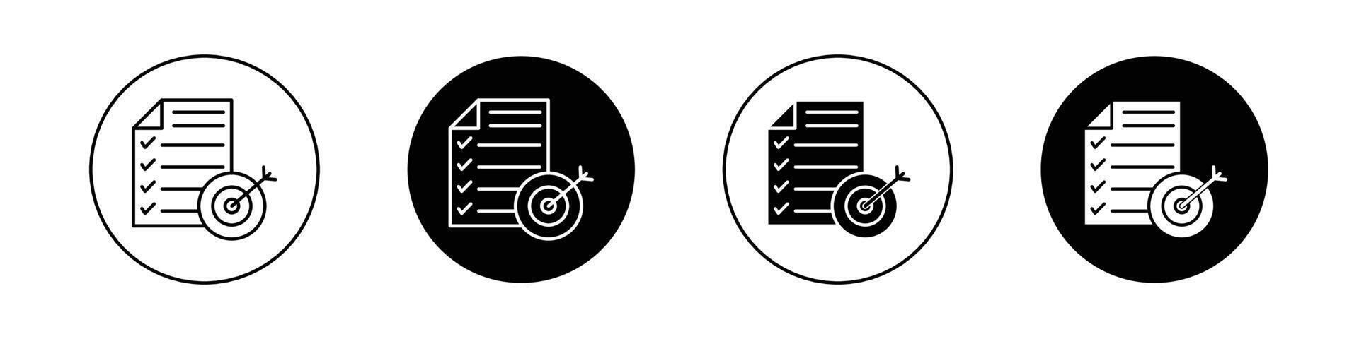 volbracht doelen en doelstellingen icoon vector