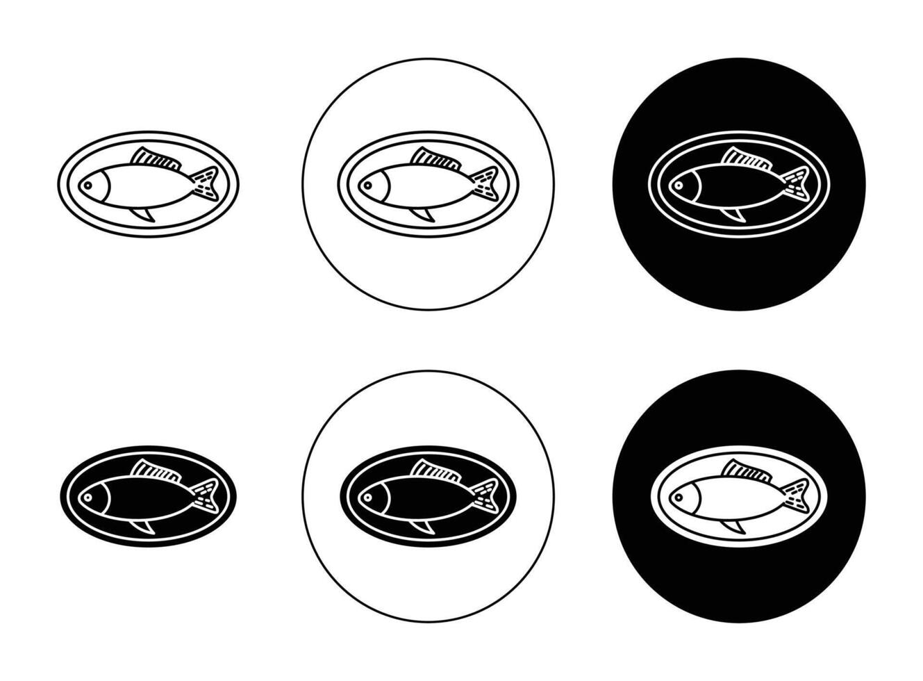 gekookt vis icoon vector