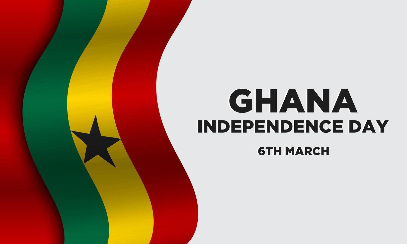 ghana onafhankelijkheidsdag achtergrondontwerp. vector