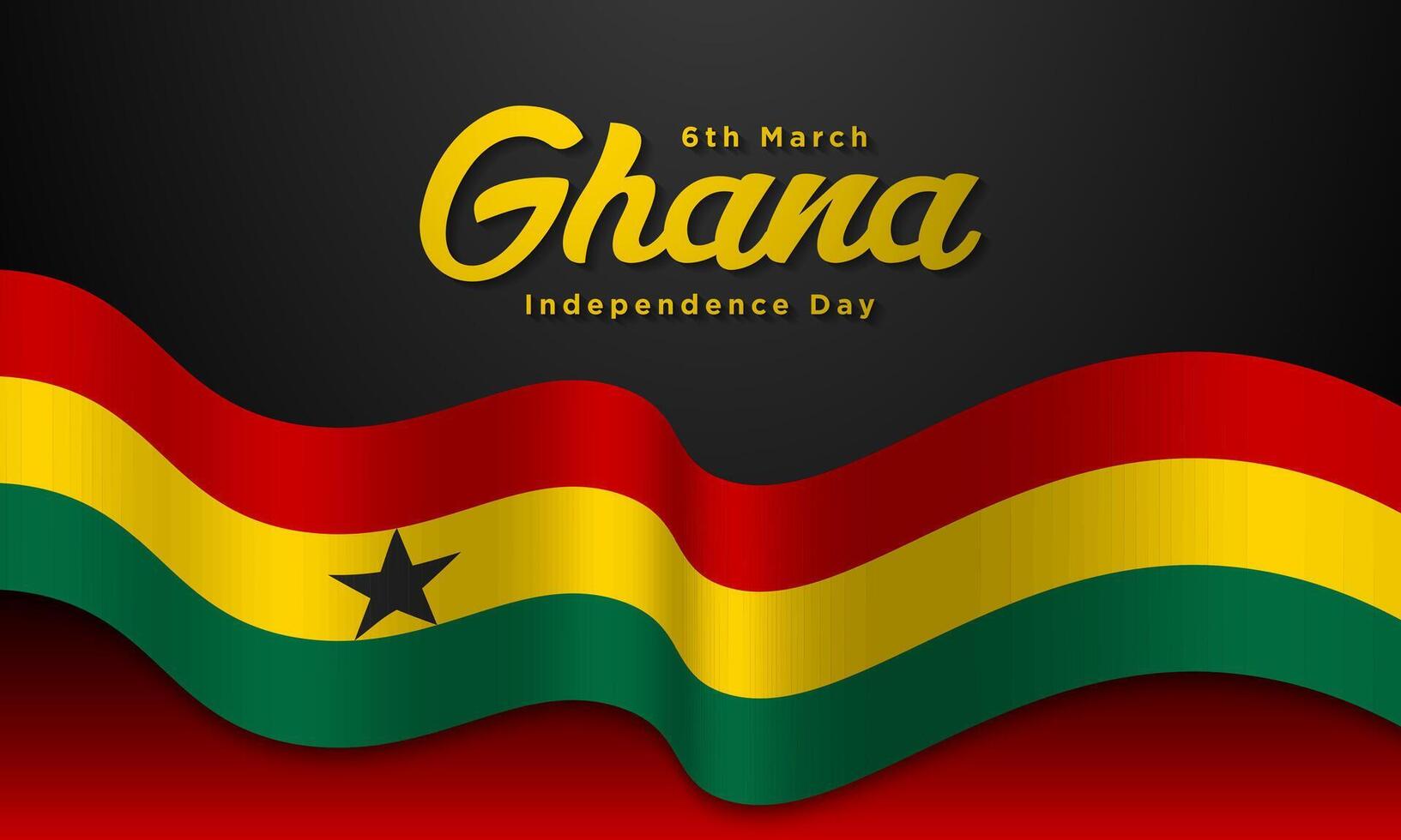 ghana onafhankelijkheidsdag achtergrondontwerp. vector