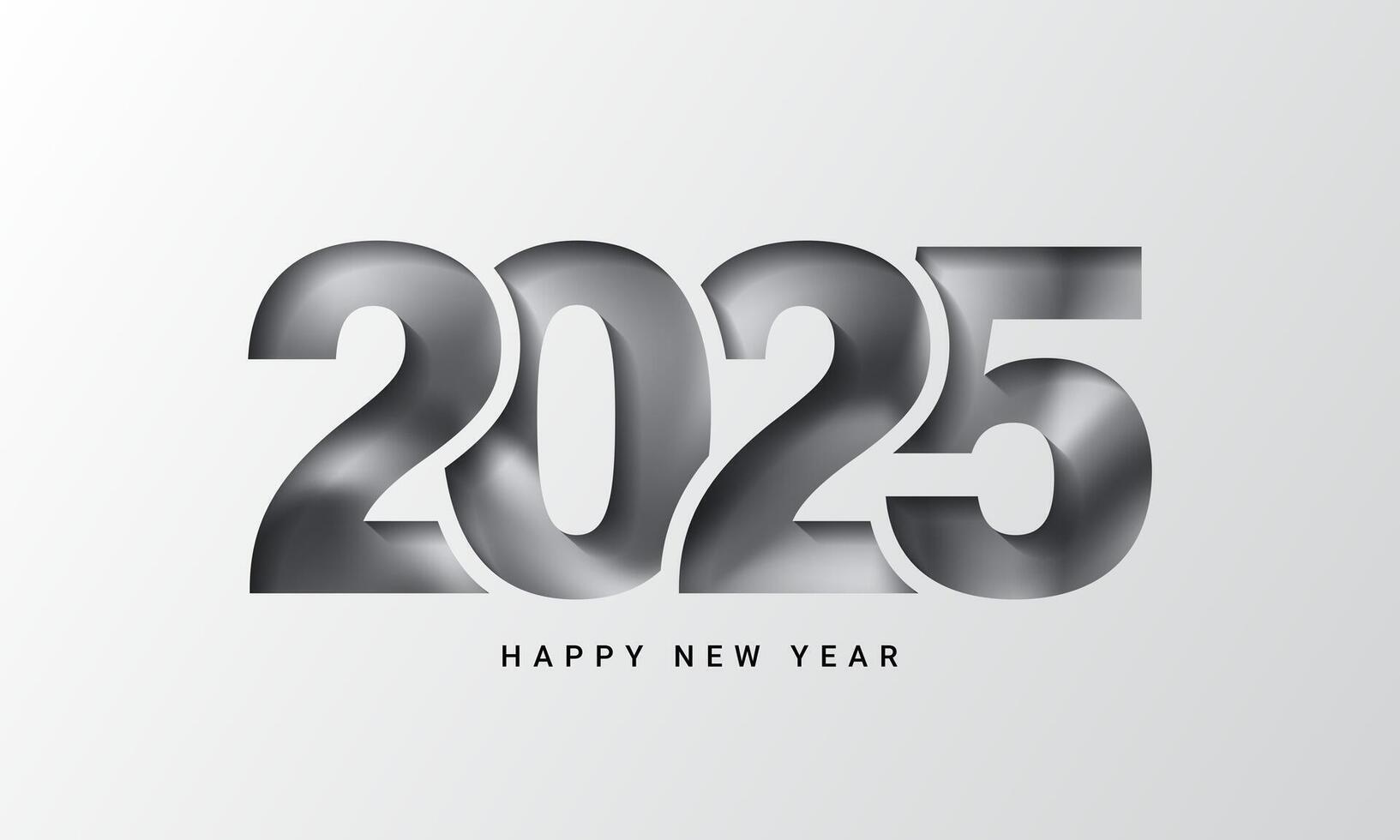 2025 gelukkig nieuw jaar tekst ontwerp. vector