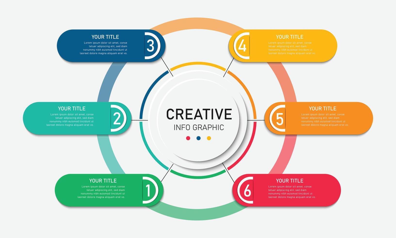 abstract infographics aantal opties sjabloon. vector illustratie