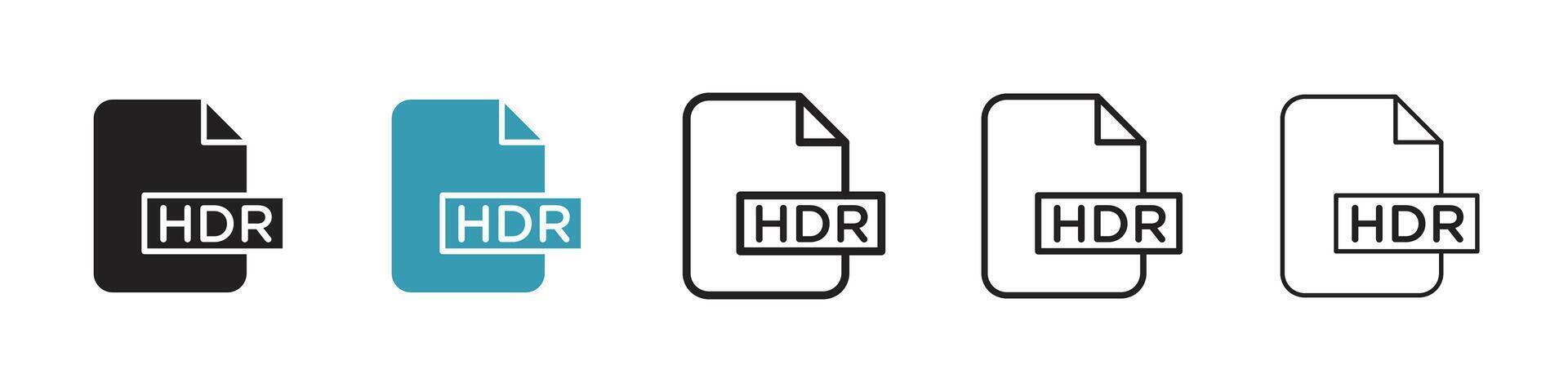 hdr beeld het dossier uitbreiding icoon vector