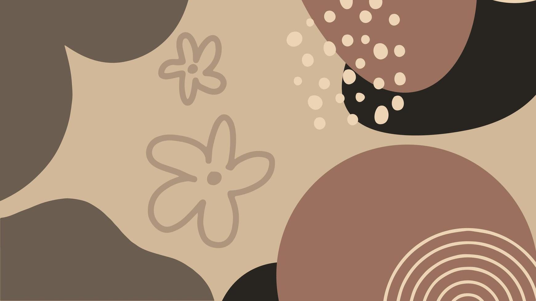 schattig abstract achtergrond in bruin, beige en bruin tonen. vector