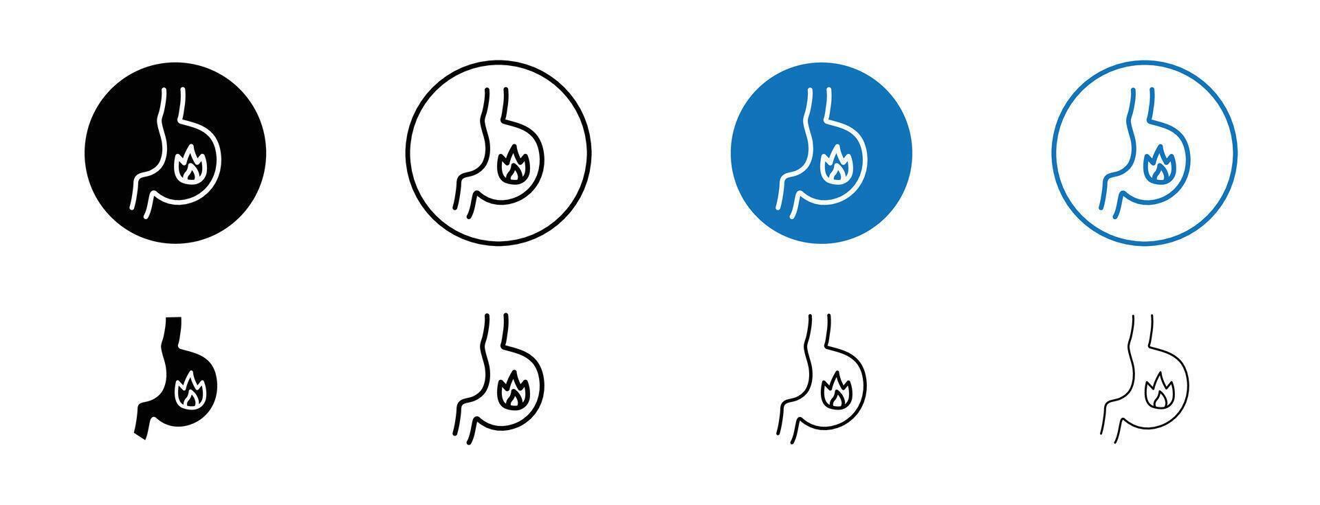 brandend maagzuur vector pictogram