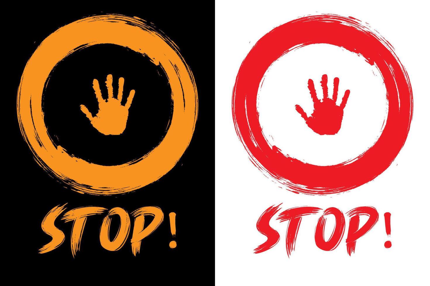 verbod hand- hou op teken, waarschuwing symbool vector illustratie.