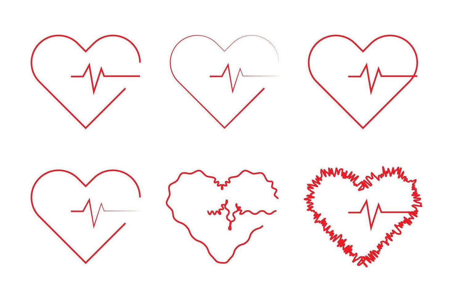 ecg hart ritme lijn icoon symbool, hart ritme pulse ziekenhuis logo teken. vector